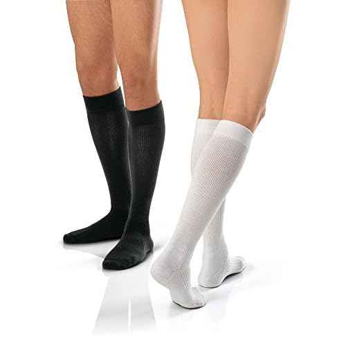 JOBST ActiveWear Knee-High Compression Socks, 20-30 mmHg (Firm) ? Unisex, Dri-Release Moisture Control, Cushioned Foot & Wide Comfort Band