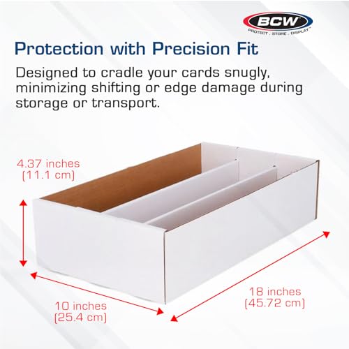 BCW 3 Pack Cardboard Trading Card Storage Boxes for Collectibles and Gaming