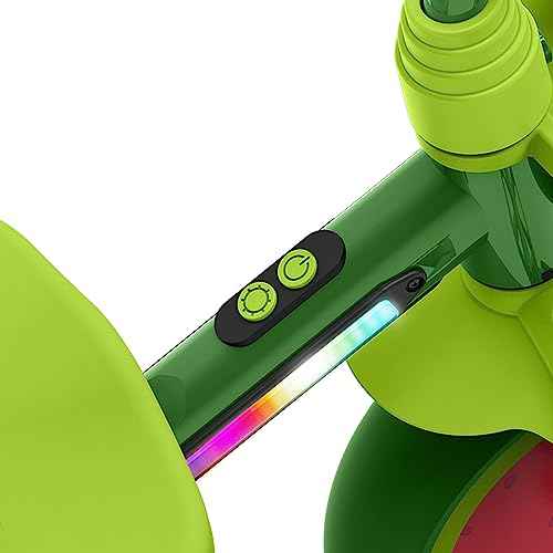 Jetson CoComelon Light-Up Trike, Front and Rear Baskets, Multi-Colored LED Lights, Seatbelt and Bell, Green, Ages 2-4, Medium