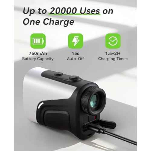 Range Finder Golf, 1200 Yards Rangefinder with Slope, Magnetic Stripe, 7X Magnification, IP54 Water Resistant, Rechargeable Battery, Flag Pole Locking Vibration, Golf Accessories for Men Women