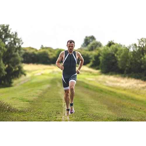 SLS3 Triathlon Suits Mens - Durable Sleeveless Tri Suit Men Triathlon Suit - Lightweight Trisuit with 2 Pockets for Storage