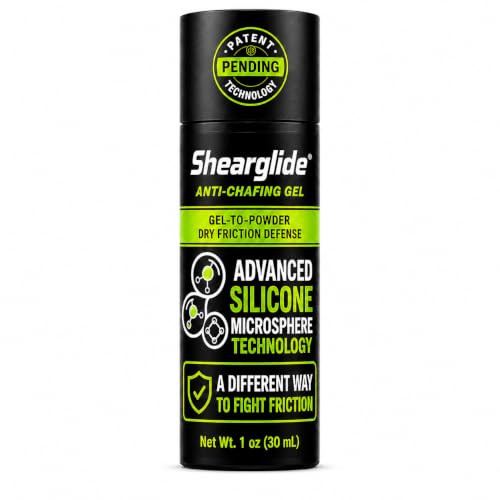 Shearglide Anti-Chafing Gel 1 oz - Gel-to-Powder Friction Relief for Running & Sports