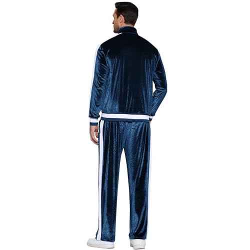 COOFANDY Mens Tracksuit 2 Piece Set Velour Sweatsuit Jogging Suits Full Zip Jacket Pants Outfits