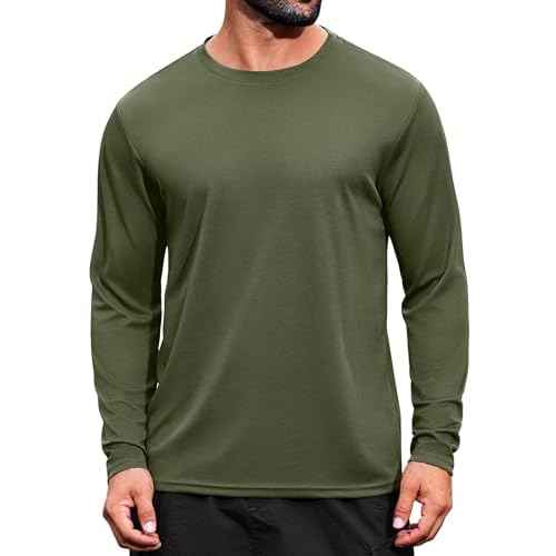 COOFANDY Long Sleeve Shirts for Men Moisture Wicking Activewear T-Shirts Workout Running Shirts