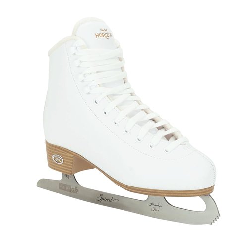Riedell Horizon Adult Ice Skates - Recreational Figure Ice Skates with Stainless Steel Blade | White | Size 6