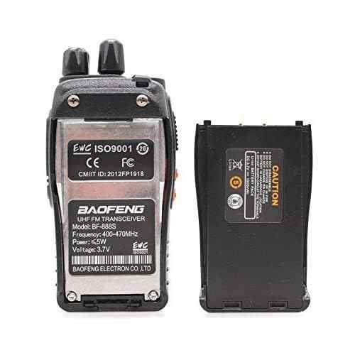 BaoFeng BF-888S Two Way Radio with Built in LED Flashlight (Pack of 6) +Covert Air Acoustic Tube Headset Earpiece