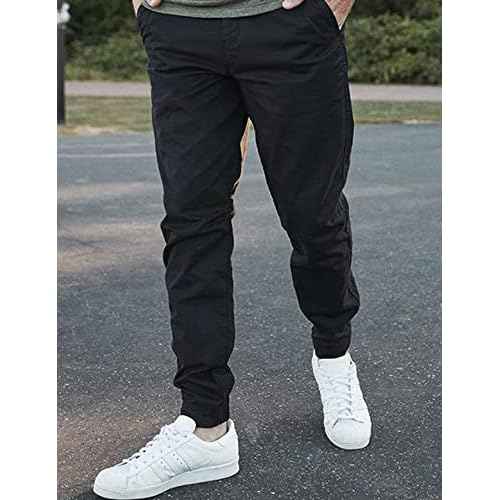 Men Joggers Chino Cargo Pants Hiking Outdoor Recreation Pants Twill Fitness Track Jogging Pants Casual Cotton Pants
