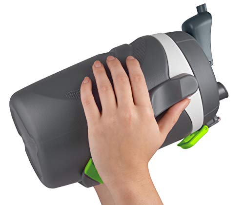 64 oz Hydration Bottle with Flip Up Spout Foam Insulation Locking Lid Handle Charcoal