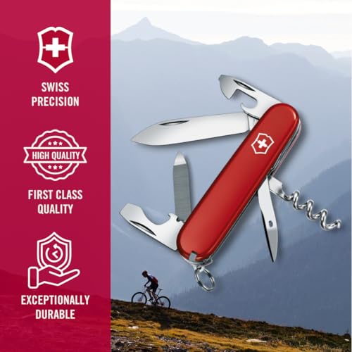 Swiss Army Knife 13-Function Multi Tool Pocket Knife Red