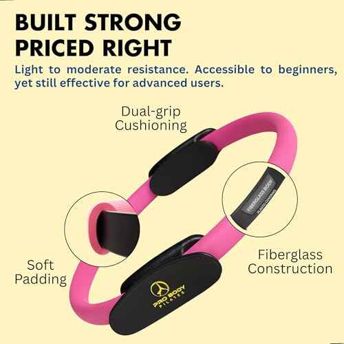 ProBody Pilates Fitness Circle ? 14 Inch Pilates Ring for Focusing on Toning Inner Thighs, Arms, and Core