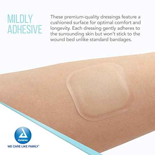 Dynarex DynaDerm Hydrocolloid Dressings, Sterile Moist Bandages, 2" x 2," Thin & Latex-Free, Peel-Down Patches, 1 Case - 12 Boxes of 20 DynaDerm Hydrocolloid Dressings