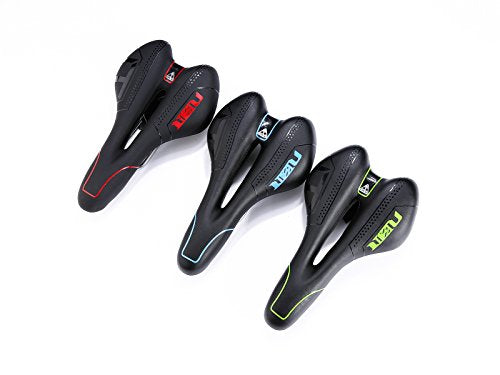 Comfortable Bike Saddle Mountain Bicycle Seat with Ventilation - Black/Red