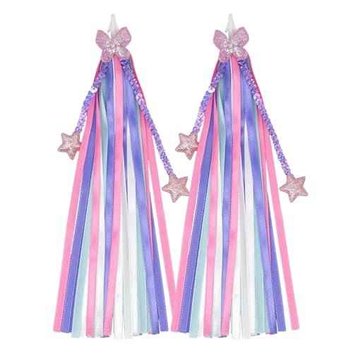 1 Pair Bike Streamers, Kid's Bike Tassels, Bicycle Handlebar Streamers Colorful Ribbons, Bike Accessories for Girls Boys
