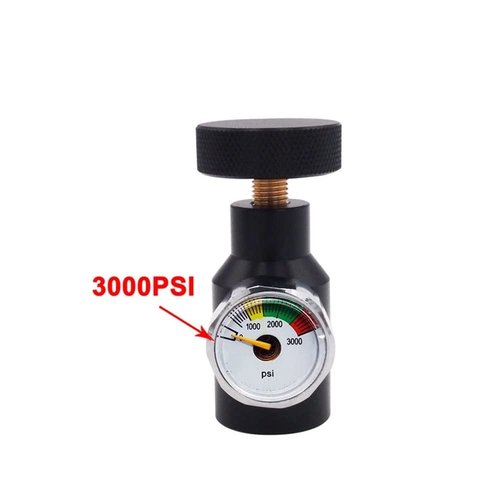 Heyxire Paintball Co2 Fill Adapter Compressed Air Fill Station Remote On or Off ASA Adapter with 3000psi Gauge