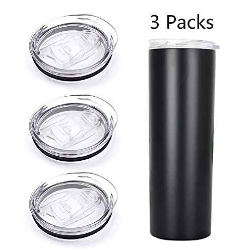 20oz Skinny Tumbler Replacement Lids 3 Pack,2.75in Cup Mouth Compatible with YETI Rambler and More Tumbler Cups£¬Spill Proof Splash Resistant Silicone Sliding Covers.