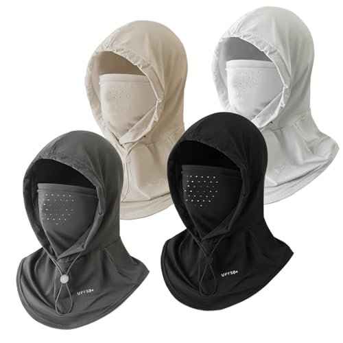 4 Pcs Cooling Summer Balaclava face Mask with Breathable Holes Sun face Shield UV Protection Full Head Mask for Men Women