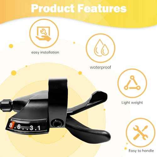 Bike Shifter SL-M315 8 Speed Right Thumb Gear Shifter 8 Speed Shifter for Moutain Bike, Road Bike and Commuter Bike
