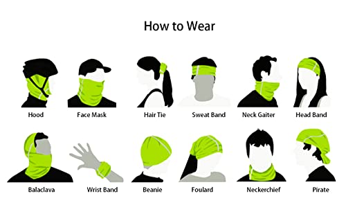 Green Seamless Neck Gaiter Balaclava Face Cover - Bilymate