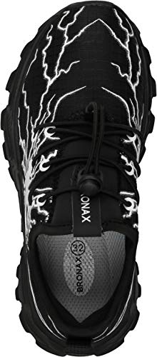 BRONAX Boys Graffiti Tennis Shoes - Little/Big Kids Black Variation 4