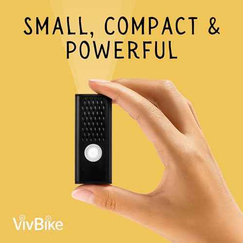 VivBike Rechargeable Bicycle Lights Bright LED Headlight and Taillight, USB Rechargeable, Waterproof, Easy Mount | A HerTime2 Brand