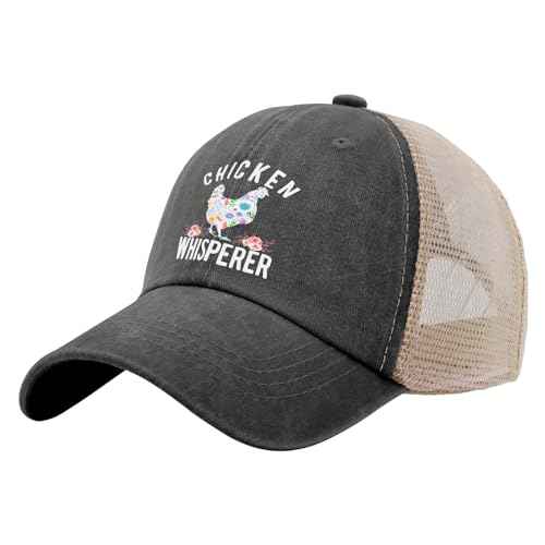 Chicken Whisperer Funny Chicken Tee for Farmers hat Vintage hat AllBlack Mens hat Gifts for Daughter Golf Hats