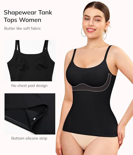 Women’s Tummy Control Compression Tank Top Camisole Small Black Shapewear