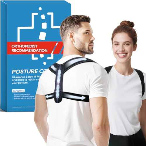 Posture Corrector for Women and Men, Hunchback Posture Corrector, Relieves Neck/Shoulder/Back Pain at the Source, Adjustable and Breathable Upper Back Brace