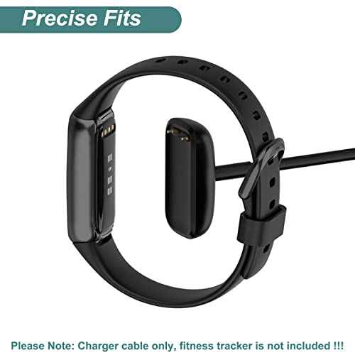 Charger for Fitbit Charge 5 / Charge 6 / Luxe, Replacement Charging Cable Cord Accessories for Fitbit Bands (2-Pack, 3.3ft/1m)