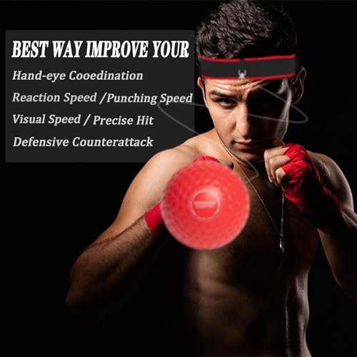 Boxing Reflex Ball Set with Adjustable Headbands - Speed & Reaction Training Equipment
