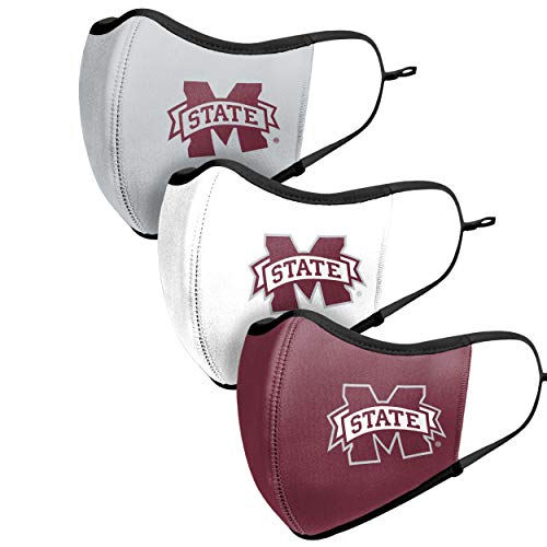 FOCO NCAA unisex-adult Ncaa Team Logo Sport Reusable Washable Fashion Face Cover Mask 3-pack