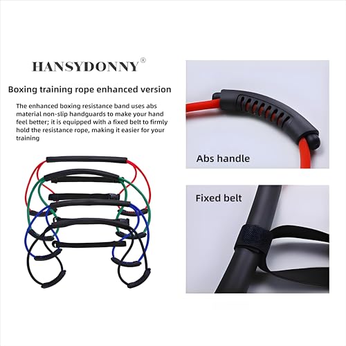HANSYDONNY Boxing Resistance Bands Green 2.0 30LB for Speed & Power Training