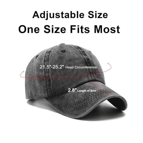 PFFY 2 Packs Vintage Washed Distressed Baseball Cap Golf Dad Hat for Men Women