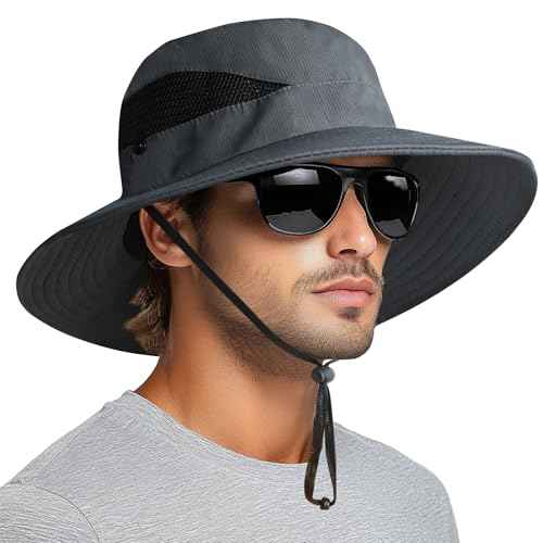 PFFY Sun Bucket Hats for Men Women 3¡± Wide Brim UPF 50+ Fishing & Beach Hat