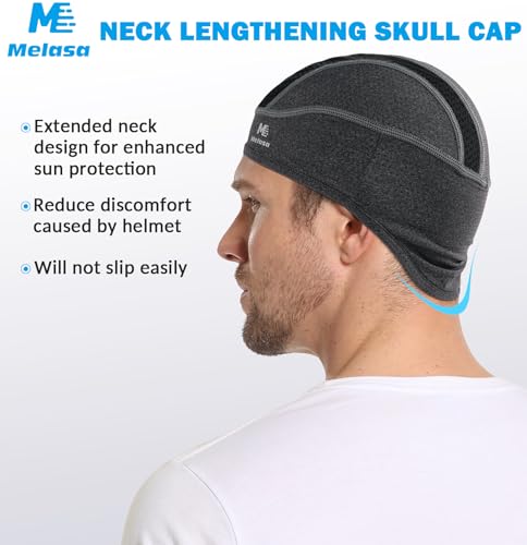 Breathable Skull Cap for Men - Cooling Hard Hat Liner with Neck Shade