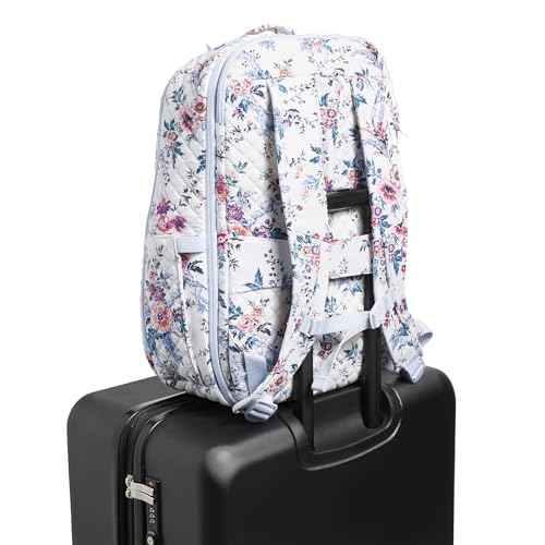 Vera Bradley Cotton Large Travel Backpack Travel Bag, Magnifique Floral, One Size