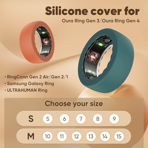 15 Pack Ultra-Thin Silicone Ring Covers for Oura Ring Gen 4/3 - Multiple Colors