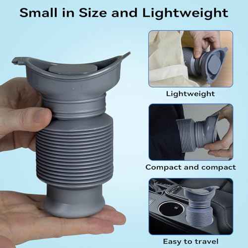 Pee Bottles for Men, Adjustable Emergency Urinal 750ml, Car Pee Bottle for Men and Women, Portable Toilet for Car, Shrinkable Personal Mobile Toilet,Urine Bottle, Travelling, Traffic Jams & Hiking