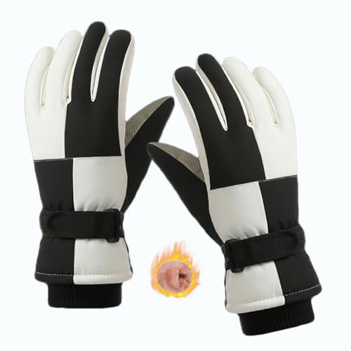 SPOTFISH Snow Gloves for Women - Waterproof Touchscreen Winter Warm Ski and Snowboarding Gloves