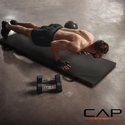CAP 6'x2' Blue Folding Anti Tear Exercise Gymnastics Mat - 2 Inch Thick