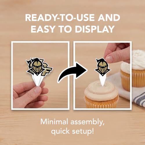 Team Spirit Cupcake Toppers and Food Picks Set - 25 pcs for Game Day