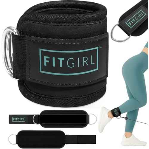 FITGIRL - Ankle Strap for Cable Exercise Machines, Work Out Cuff Attachment for Home & Gym, Glute Workouts - Kickbacks, Leg Extensions, Hip Abductors, for Exercise Machine Attachments