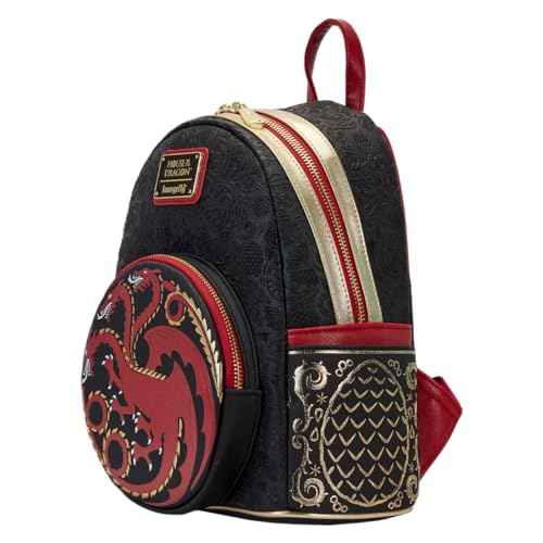 Loungefly House of the Dragon All Over Print House Targaryen Sigil Mini Backpack