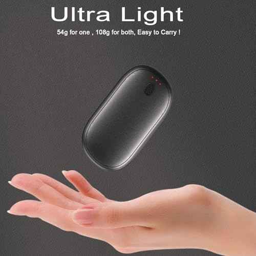 Hand Warmers Rechargeable, Magnetic Hands Heater, Fast Heating in 3s with 3 Settings, Electric Pocket Warmer, UL Certified Safe for Winter Camping, Hunting Trips, and Golf Games