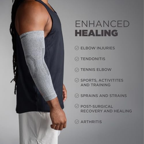 Infrared Elbow Brace Support - Medium Grey for Joint Pain Relief