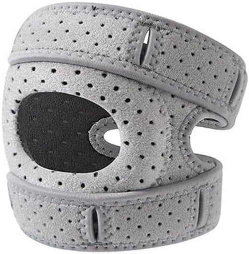 RWSEFK Wellknee Knee Brace – Adjustable Patellar Tendon Support Sleeves，Wellnee Patellar Pad, for Meniscus, Knee Support for Athletes (L Grey Adjustable)