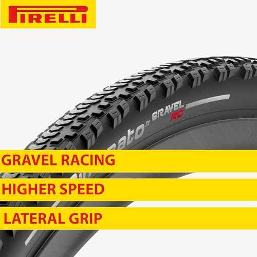 Pirelli Cinturato Gravel RC 40-622 (700 x 40c) Gravel Bike Tire - Gravel Racing Specific Design for Pro-Level Performance - Higher Speeds - Enhanced Lateral Grip