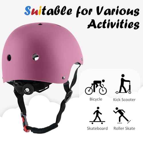Kids Bike Helmet, Adjustable and Multi-Sport, from Toddler to Youth, 3 Sizes
