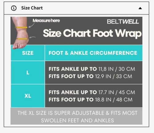 Beltwell® - Adjustable Foot & Ankle Compression Wraps For Edema, Lymphedema, Swelling, Neuropathy, Diabetic Foot Care, Circulation (2 Wraps) (Black, X-Large)