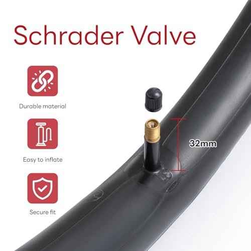 20x2.125/2.2/2.25/2.3/2.35/2.40 Self-Sealing and Self-Healing Bike Tube 20" Replacement Bicycle Tube(Single) Reliable 20 x 2.125-2.40 Inner Tube AV Schrader Valve for Road/Mountain Cycling Scenarios