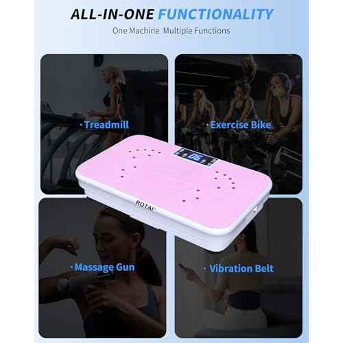 Shake Plate Vibration Exercise Machine for Lymphatic Drainage Massager & Weight Loss, 400 lbs Capacity Whole Body Vibrating Plate Workout for Women and Men